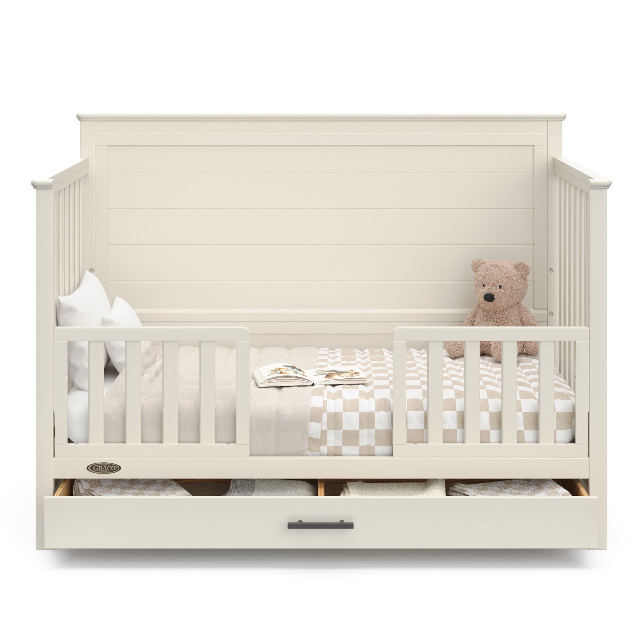 Graco Tristan Convertible Crib With Drawer - Frosted Oat