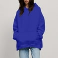 thumbnail image 6 of cocolona Womens Oversized Hooded Sweatshirts Fall Winter Fleece Pullover Hoodie with Pocket Casual Solid Color Long Sleeve Tops, 6 of 6