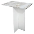 thumbnail image 2 of Mesa De Centro Mdf Melamico Vinil Metalico Tipo Marmol Resistente Blanco, 2 of 7
