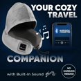 thumbnail image 4 of Bluetooth Music Semicircular Neck Pillow with Hood Wireless Bluetooth Speaker Suitable Airplane,Car,Office,and Outdoor Camping for Sleeping, Resting The Best Travel Essentials. (Light Gray), 4 of 4