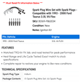 thumbnail image 2 of Spark Plug Wire Set with Spark Plugs - Compatible with 1993 - 2000 Ford Taurus 3.0L V6 Flex 1994 1995 1996 1997 1998 1999, 2 of 3