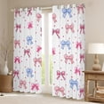 thumbnail image 2 of Manfei Cute Cartoon Bowknot Curtains Pack of 2 (42x84 Each),Colorful Bow Tie Curtains Blackout,Pink Stars Print Bedroom Curtains For Girl,Breathable Home Decor, 2 of 6