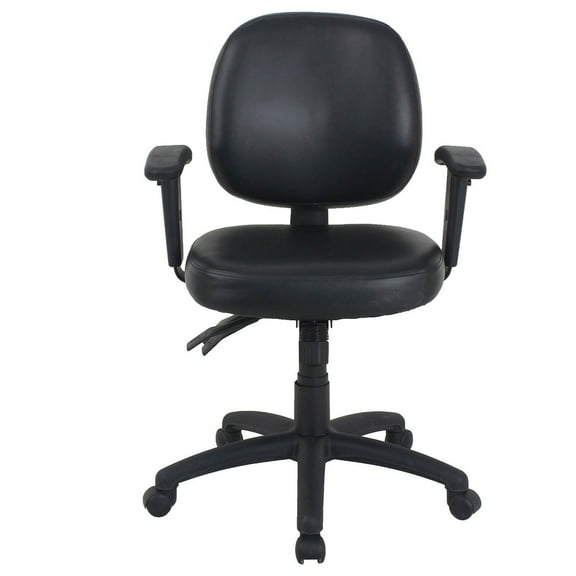 Mid Back 24/7 Antimicrobial Task Chair, Vinyl, Black