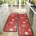 thumbnail image 4 of Kitchen Rugs Sets Of 2,Red Christmas Snowflake Pattern Anti Fatigue Kitchen Mat Rugs Non Slip Washable,Decorative Kitchen Floor Mats for Kitchen,Sink,Laundry,17"x47"+17"x47", 4 of 5