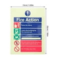thumbnail image 2 of YSNOOWE 6Ud Etiquetas Adhesivas De Procedimiento Contra Incendios Con Luminiscente Para Paredes Multipropósito, 2 of 7