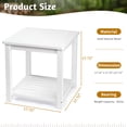 thumbnail image 6 of Ktaxon 18" Wood Square Side Table, Patio End Table, Suitable for Outdoor Porch Deck Pool, White, 6 of 11