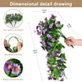 thumbnail image 2 of Vorkoi 2 Pack Artificial Hanging Flowers, Fake Mums Artificial Flowers for Decoration, Fake Hanging Plants Daisy Faux Silk Flower Bouquet for Wall Home Garden Wedding Outdoor Spring Decor, 2 of 6