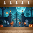 thumbnail image 2 of Spooky Ghost Halloween Banner Pumpkin Decorations Haunted Gateyard for Party Decoration Halloween Event Indoor Outdoor, 2 of 9