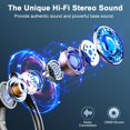 thumbnail image 3 of Auricular inalámbrico Poounur Sport Bluetooth 5.3 50H Playtime IP7, 3 of 7
