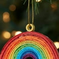 thumbnail image 3 of Quilled Paper Rainbow Christmas Ornament, 3 of 4