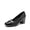 BLACK-PAT, variant on DREAM PAIRS Women's Pumps Low Chunky Block Heel Dress Shoes Closed Round Toe Comfortable Heels