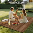 thumbnail image 4 of Brown Wooden Board Outdoor Rug for Patio/Deck/Porch, Non-Slip Large Area Rug 3 x 5 Ft, Simple Vintage Country Wood Grain Indoor Outdoor Rugs Washable Area Rugs, Reversible Camping Rug Carpet Runner, 4 of 8