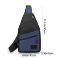 thumbnail image 3 of Chest Bag Crossbody 30cm, Adjustable Strap Multi Pocket for Sports Travel, Layered Compartment Reflective Night Safe, Lightweight Durable Fabric and Outdoor Daily Commute, 3 of 7