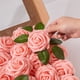 thumbnail image 5 of Cateissary Flor artificial Simulación Espuma Rosa Ramos de boda Centros de Fiesta de bienvenida al bebé Guirnalda Decoración Artesanía Rosa claro Cateissary HA084078-04, 5 of 6