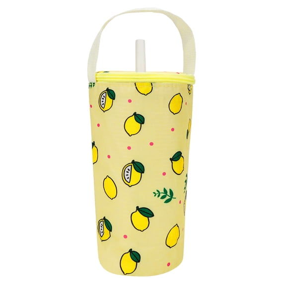 Linkidea Iced Coffee Cup Carrier Holder Compatible with Starbucks Venti and Trenta, Dunkin'Donuts, Oxford Cloth Drink Cooler Warmer Bag for 22oz - 32oz Coffee Beverage Drinks Cup, Yellow