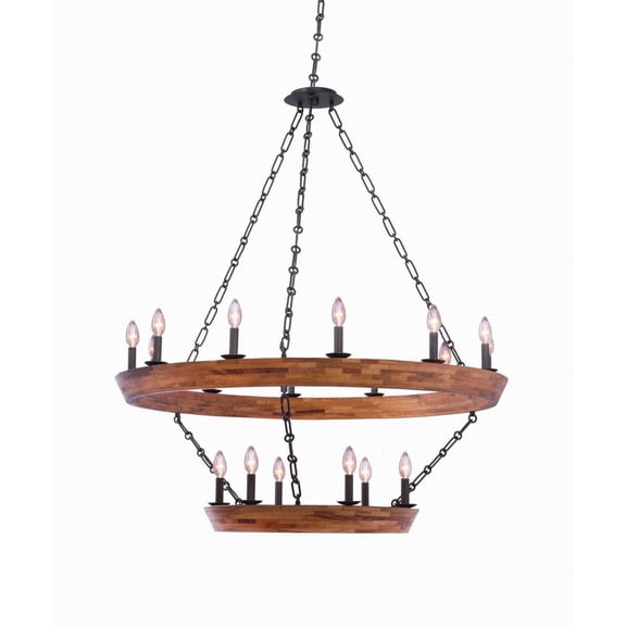Kalco Lansdale (12 6) Light 2 Tier Chandeleir