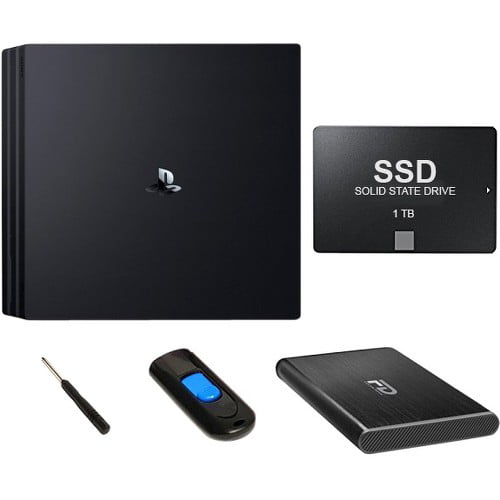 Modregning Undtagelse intellektuel Fantom Drives PS4-1TB-SSD 1TB PS4 Solid State Drive Upgrade Kit - Black -  Walmart.com