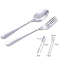 thumbnail image 4 of KAKOWELY 6pcs Kids Silverware Stainless Steel Fork and Spoon Set Toddler Utensils,6.69"X1.38"X0.79", 4 of 5