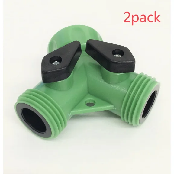 PURELY- ( 2 Pack ) Y Garden Hose Connector Splitter 2-Way Connector Water Valves