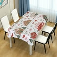 thumbnail image 4 of Yayeee Tablecloths 60" x 120" Rectangle Wrinkle Resistant Party Table Cover, Red Nordic Christmas House, 4 of 8