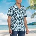 thumbnail image 5 of Fotbe Daisies Flowers Hawaiian Shirt for Men Unisex Summer Beach Casual Short Sleeve Cotton Linen Button Down Shirts-3X-Large, 5 of 9