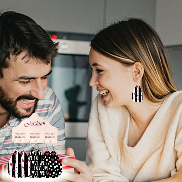 Jusqu'à 65% de Réduction Boucles d'Oreilles en Cuir de Jour de Valentine en Forme de Coeur Boucles d'Oreilles Boucles d'Oreilles en Cuir Boucles d'Oreilles