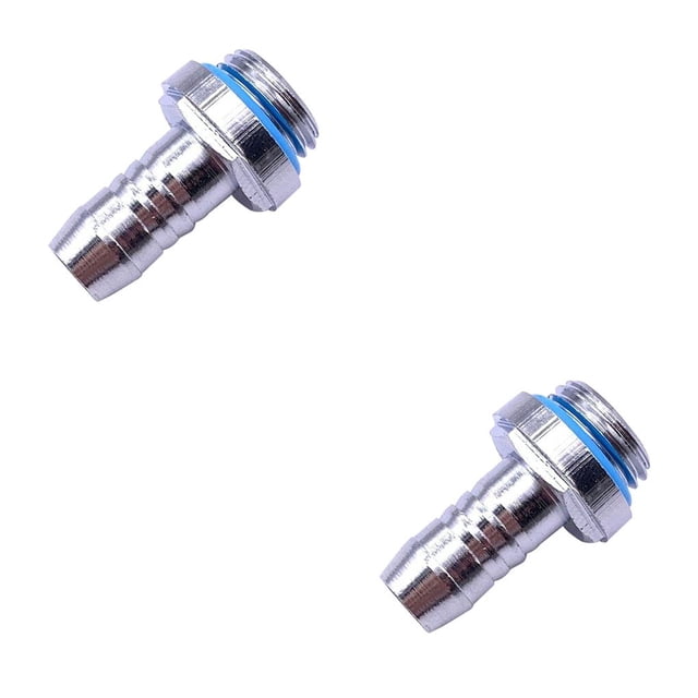Wisewang 6 PCS Water Cooling Two-Touch Fitting G1/4 Thread Barb Connector for PC Water Cooling System Accessory for Tube Barb Fitting No.02 2Set