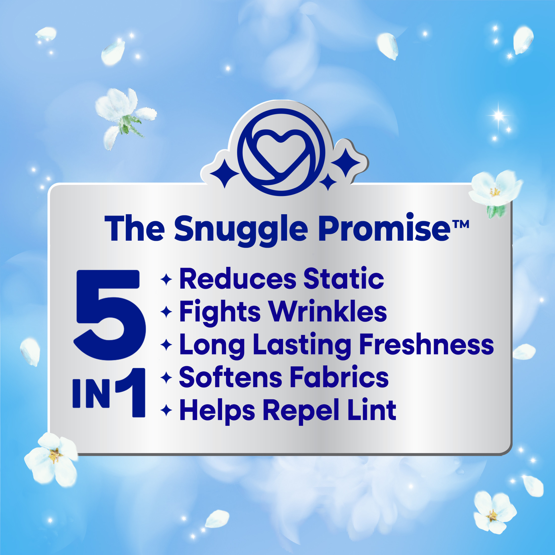 Snuggle Blue Sparkle Cuddle Up Fresh Dryer Sheets, 200 Count photo 2