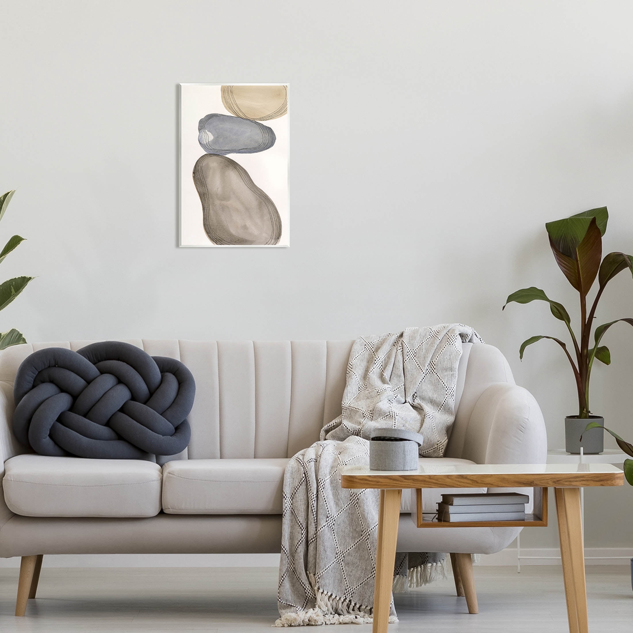 Stupell Industries Modern Geometric Shapes Composition Graphic Art Unframed Art Print Wall Art, Design by Laura Marr