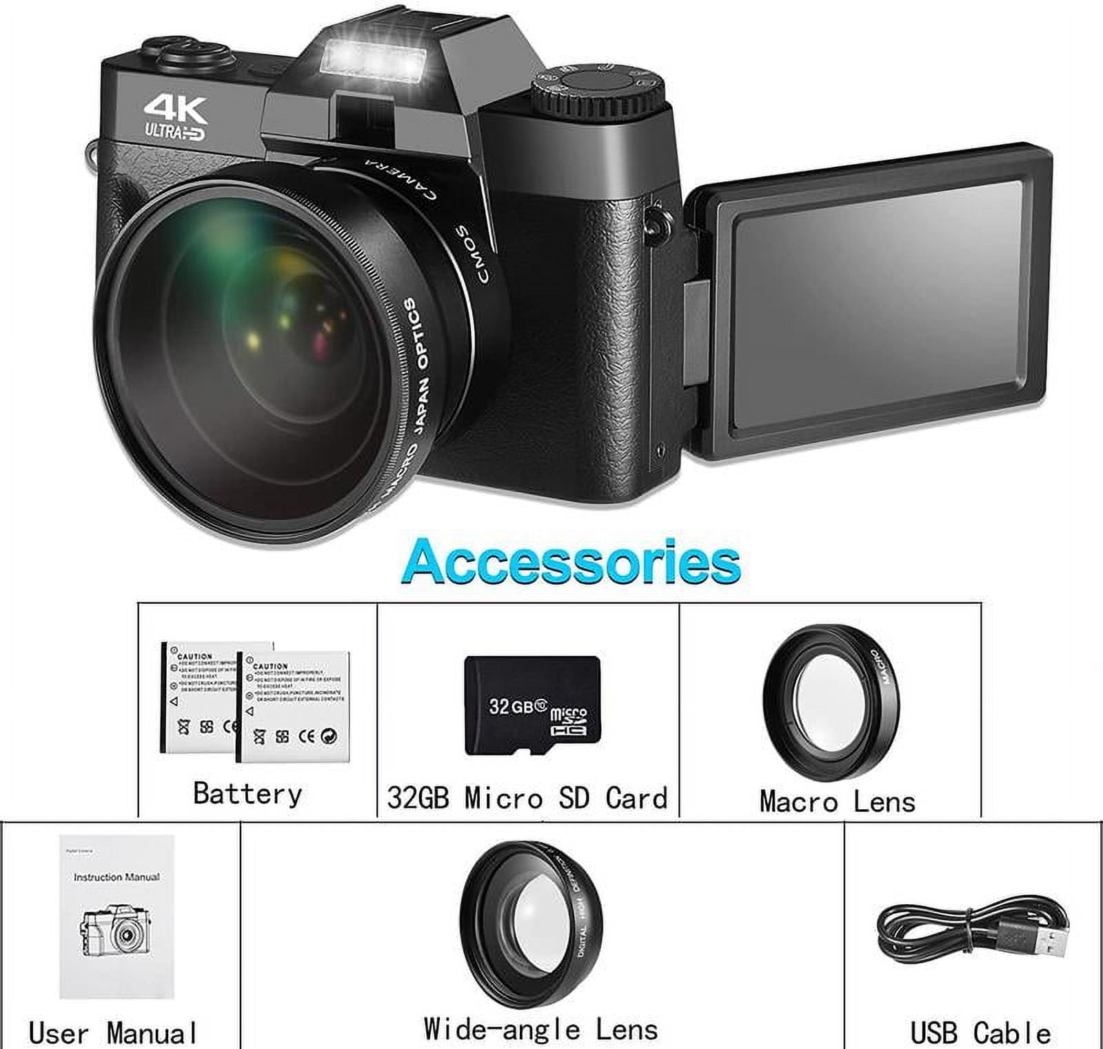 Free Shipping! 48MP Digital Camera for Photography,4K