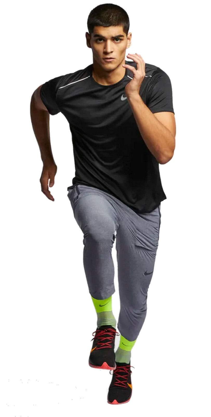 black and silver nike shirt