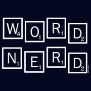 Mens Scrabble Word Nerd Graphic Tee Navy Blue Large