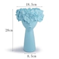 thumbnail image 2 of Jarrón de resina Acituna, maceta con forma de retrato, jarrones florales decorativos de mesa modernos Azul, 2 of 9