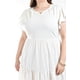 thumbnail image 5 of Vestido de lino con volantes Roman Fashion /Tallas Extras, 4355 (Blanco) blanco 36, 5 of 7