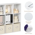 thumbnail image 5 of Anhdah 9 Cube Storage Organizer, Cube Bookcase Closed Back Panel Bedroom, Living Room, Home Office, Closet Bookshelves White, 5 of 6