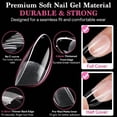 thumbnail image 4 of Medium Round False Nail Tips, 15 Sizes 510 PCS Clear Soft Press On Fake Nail Pre-shaped Half Matte Full Cover Gel Nail Tips Extensions Strong Thick Long Lasting for DIY Beginners & Salon Manicure, 4 of 10