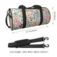thumbnail image 4 of Haiem Trendy Floral Design Pattern Gym Bag for Women Men, Waterproof Travel Duffel Bags, Personal Item Travel Bag Weekender Bag with Shoes Compartment & Wet Pocket, 4 of 8