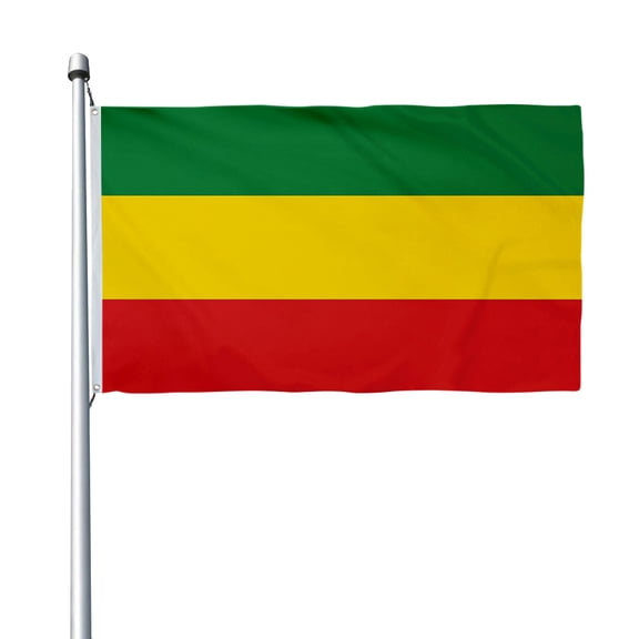 Aihccy Ethiopia No Star Flag with Brass Grommets Size - 3x5Ft