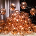 thumbnail image 2 of KIRIKOU Pack of 24 Pieces Confetti Balloons 12 Inch Latex Party Balloons for Party Decorations, Wedding, Engagement, Bridal, Birthday and Shower(Rose Gold), 2 of 3