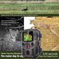 Hunting Trail Camera 24MP 1080P Outdoor Wildlife Cameras Surveillance
