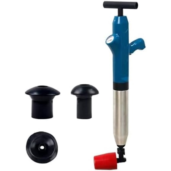 Toilet Plunge Blaster, High Pressure Toilet-Plunger, High-Pressure Air-Drain-Blaster Plunge Blaster Multi-Drain Unclogger for Toilets, Bathroom Floor, Drain Sinks and Plumbing Clogs.
