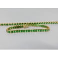 thumbnail image 2 of 14K Green Emerald Tennis Bracelet Silver Gold Women Handmade Bracelet Wedding Anniversary Birthday Gift, 2 of 5