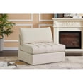 thumbnail image 4 of Meridian Furniture Jacob Cream Velvet Armless, 4 of 8
