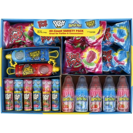 Ring Pop Assorted Candy Lollipop Variety Pack, 40