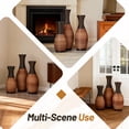 thumbnail image 7 of Aukfa Tall Floor Vase Set of 3, Extra Large Metal Decorative Vases for Living Room Dining Room Bedroom,Brown, 7 of 7