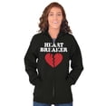 thumbnail image 3 of Heartbreaker Valentines Day Break Up Zip Up Hoodie Men's Women's Brisco Brands S, 3 of 6