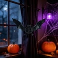 thumbnail image 5 of Realistic Black Bats Ornament Plastic Bats Wall Mount Decor Spooky Halloween Decor For Front Door Window Wall Porch Party Layout, 5 of 6