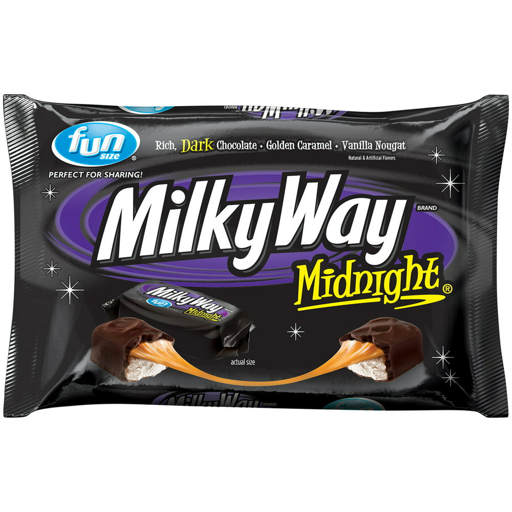 Milky Way Midnight Dark Chocolate Fun Size Candy Bars Bag 1065 Oz