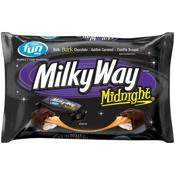 MILKY WAY Midnight Dark Chocolate Fun Size Candy Bars Bag, 10.65 Oz