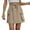 Khaki, variant on MIXUE Skirts For Women Summer Solid Color Elastic Waist Drawstring Cool High Waist A Line Mini Skirt Sportwear,Brown,XXL